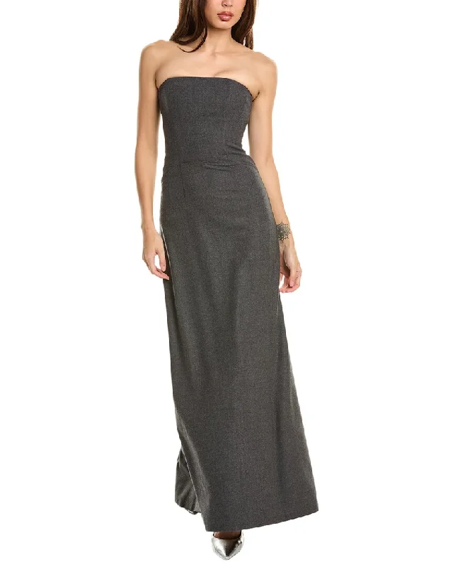 Alberta Ferretti Wool-Blend Gown