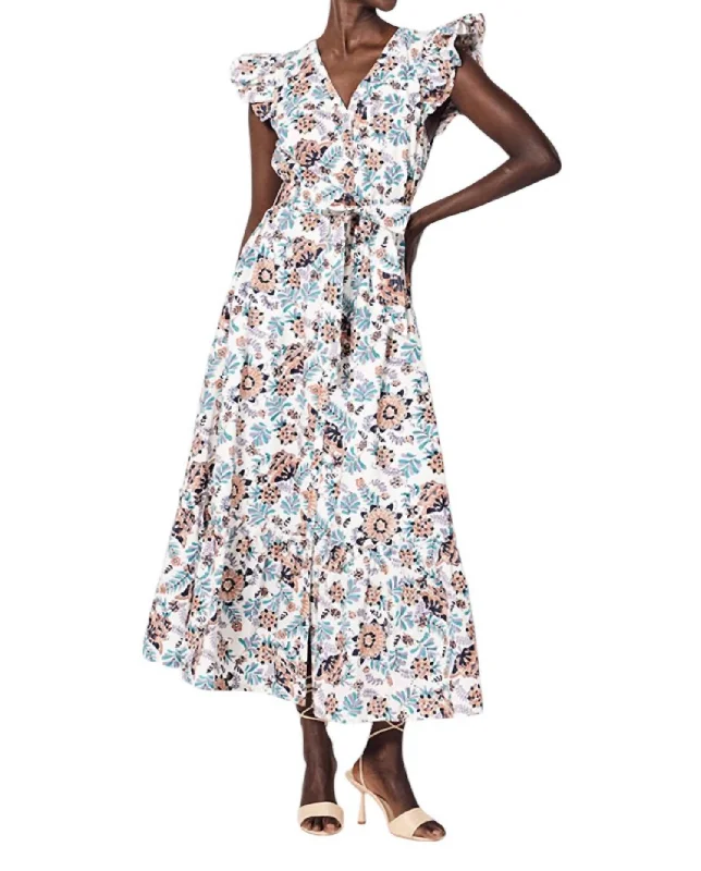 Noricel Ankle Dress In Miramonte Print