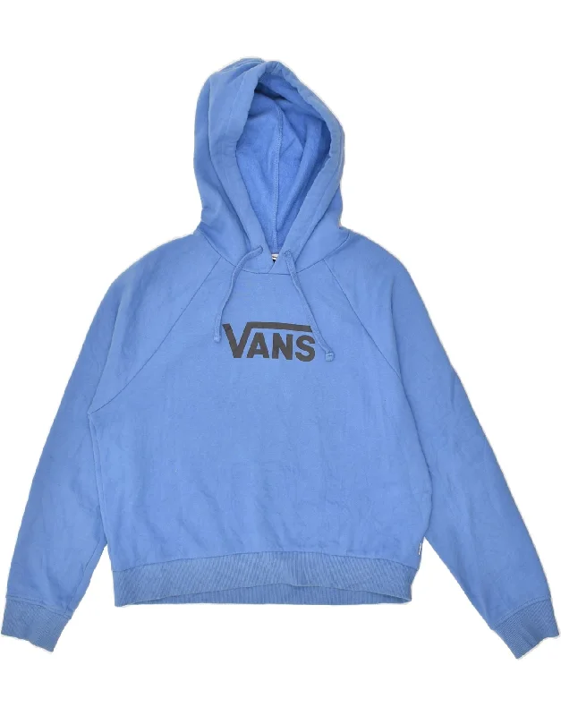 VANS Womens Graphic Hoodie Jumper UK 10 Small Blue