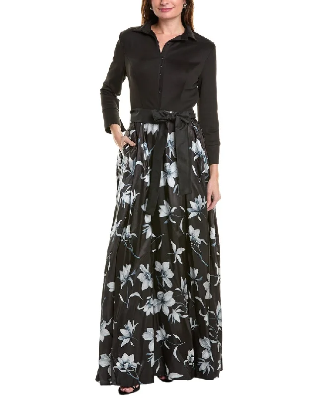 Rene Ruiz Taffeta Shirt Gown