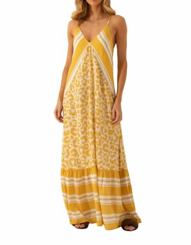 Marjorie Long Dress In Sun Mix