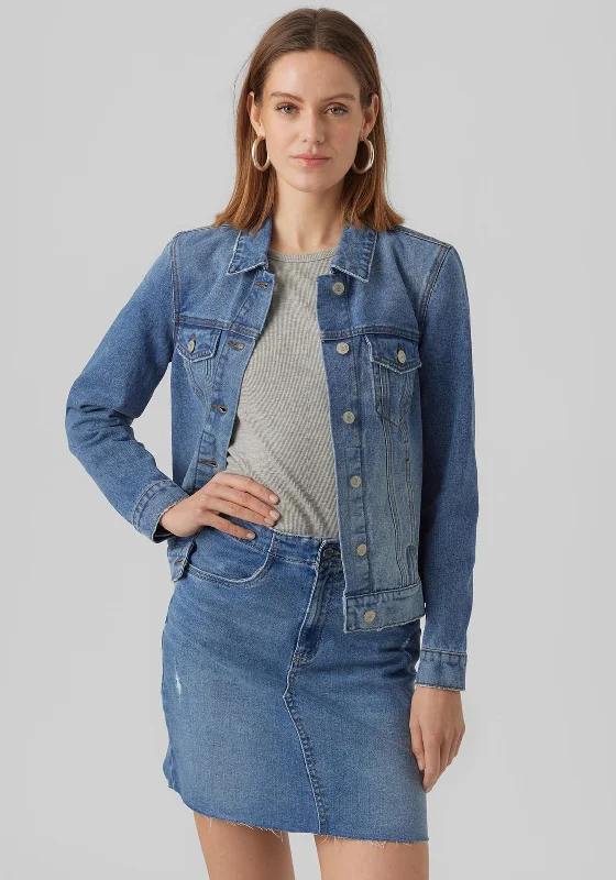 Vero Moda Zorica Short Denim Jacket, Medium Blue