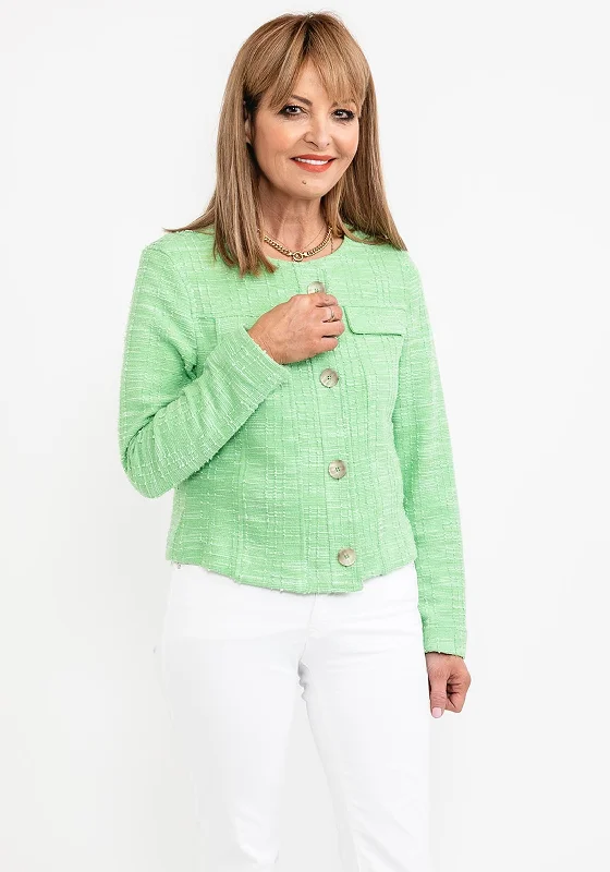 Bianca Violet Knit Short Jacket, Green