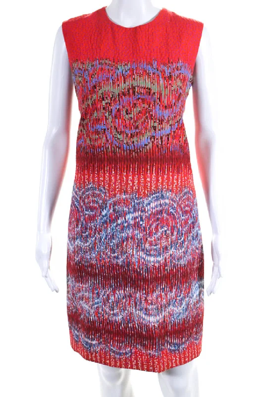 PETER PILOTTO Womens Abstract Print Sleeveless Dress Multi Colored