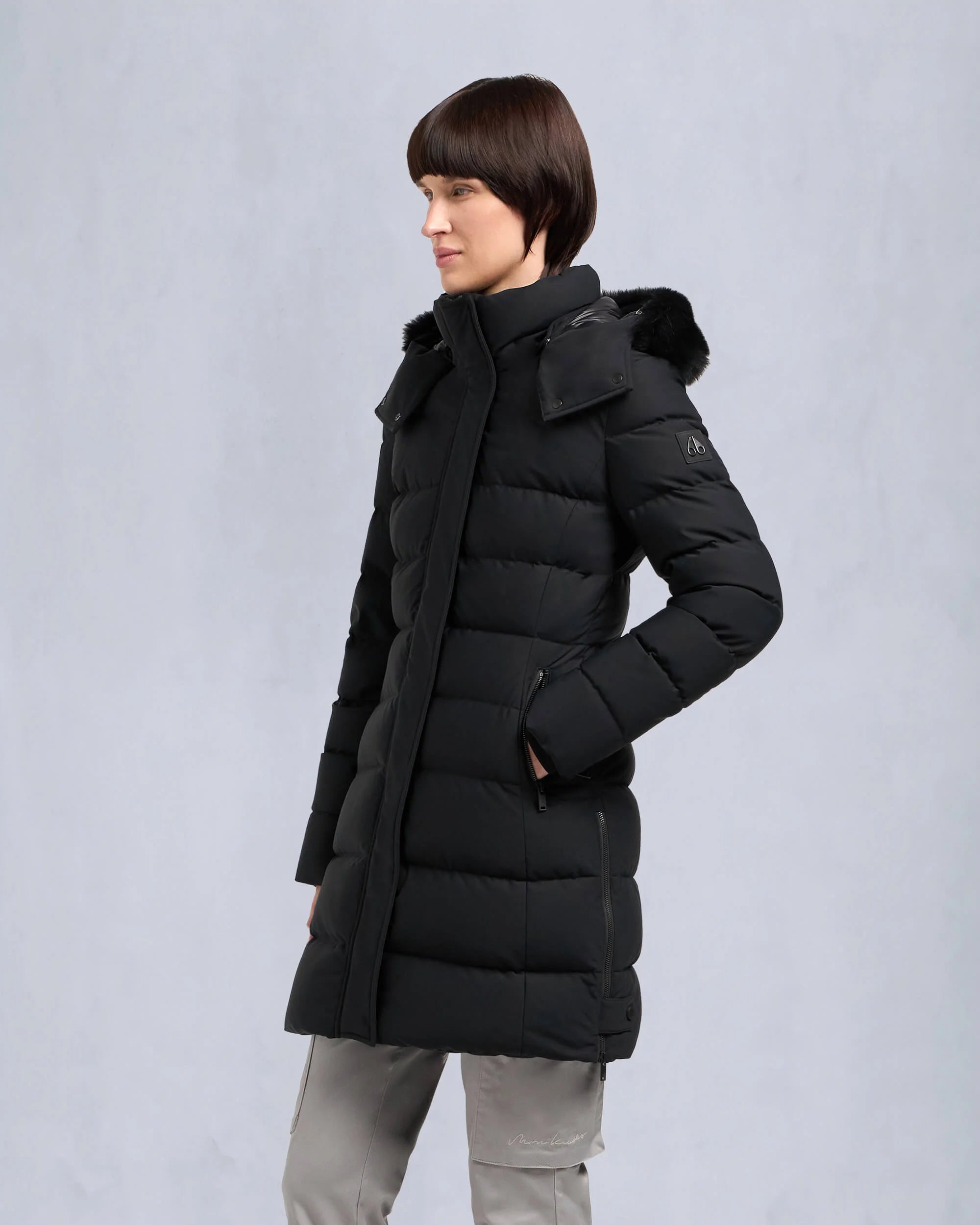 Watershed Black Coat With Shearling