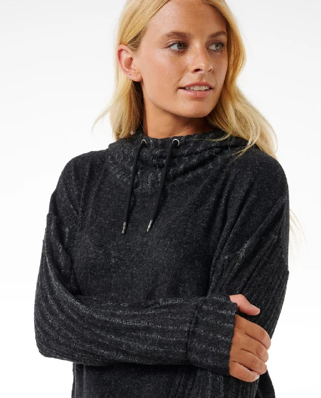 Rip Curl Cosy Hooded Sweatshirt-Black Marle