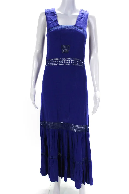 Nicole Miller Womens Blue Royal Blue Malibu Crepe Dress