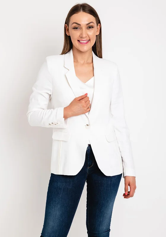 Eva Kayan Linen Blend Blazer, Off White