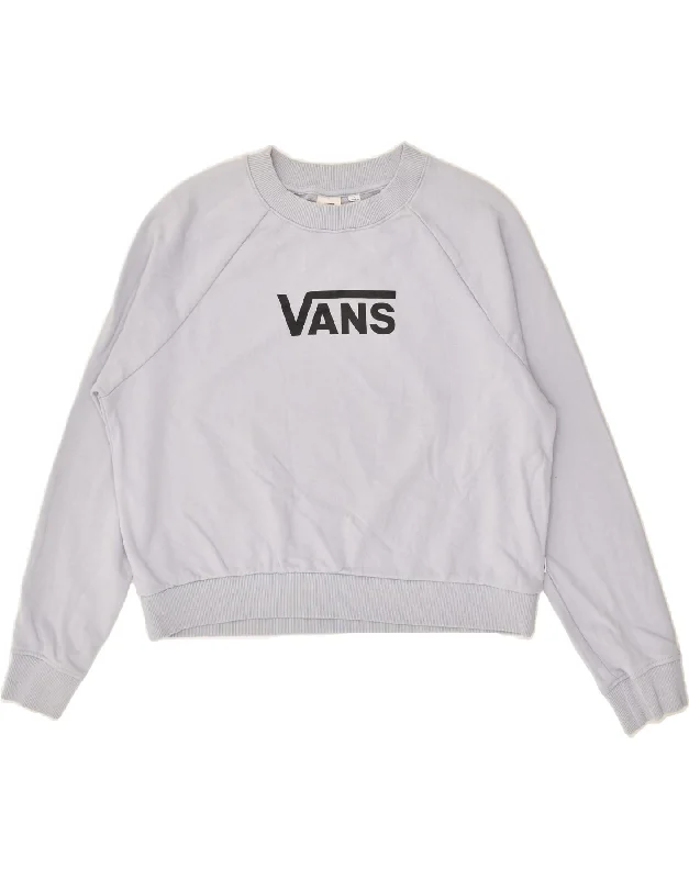 VANS Womens Graphic Sweatshirt Jumper UK 16 Large Grey Cotton