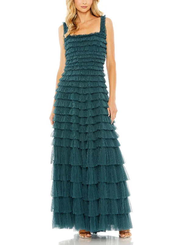 Womens Tiered Formal Evening Dress