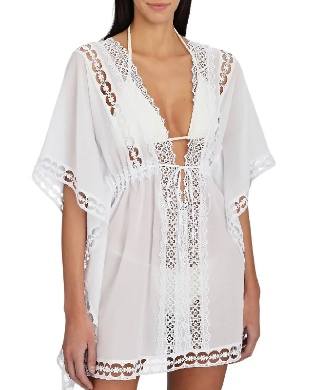 Kayla Kaftan Dress In White