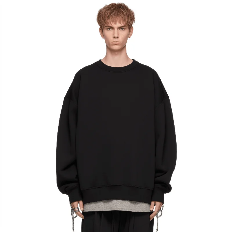 Superconscious Oversized Organic Crewneck - Black