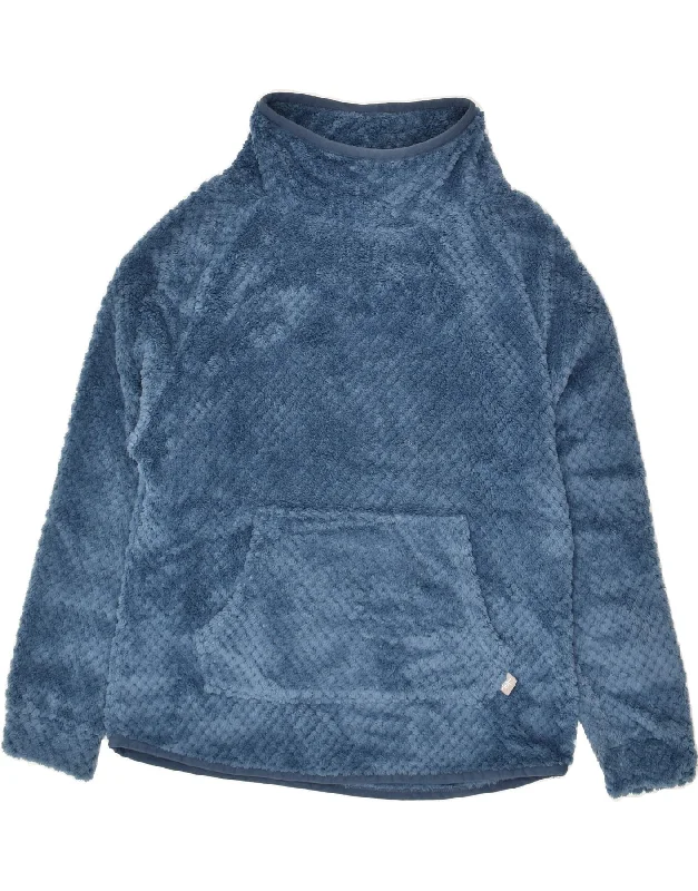 WEIRD FISH Womens Fleece Jumper UK 12 Medium Blue Polyester