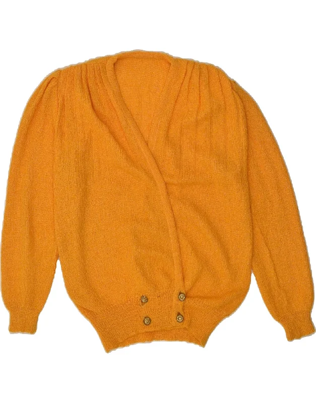 VINTAGE Womens Cardigan Sweater UK 16 Large Yellow