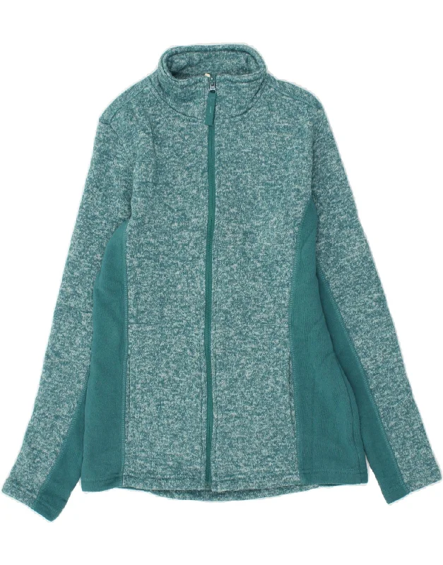 MOUNTAIN WAREHOUSE Womens Cardigan Sweater UK 12 Medium Turquoise Flecked