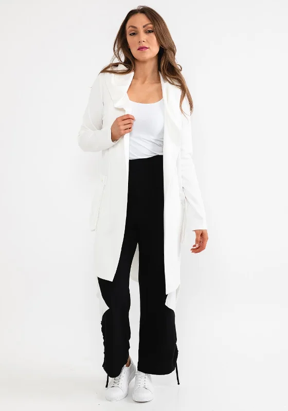 Ever Sassy Balloon Waterfall Jacket, Off White