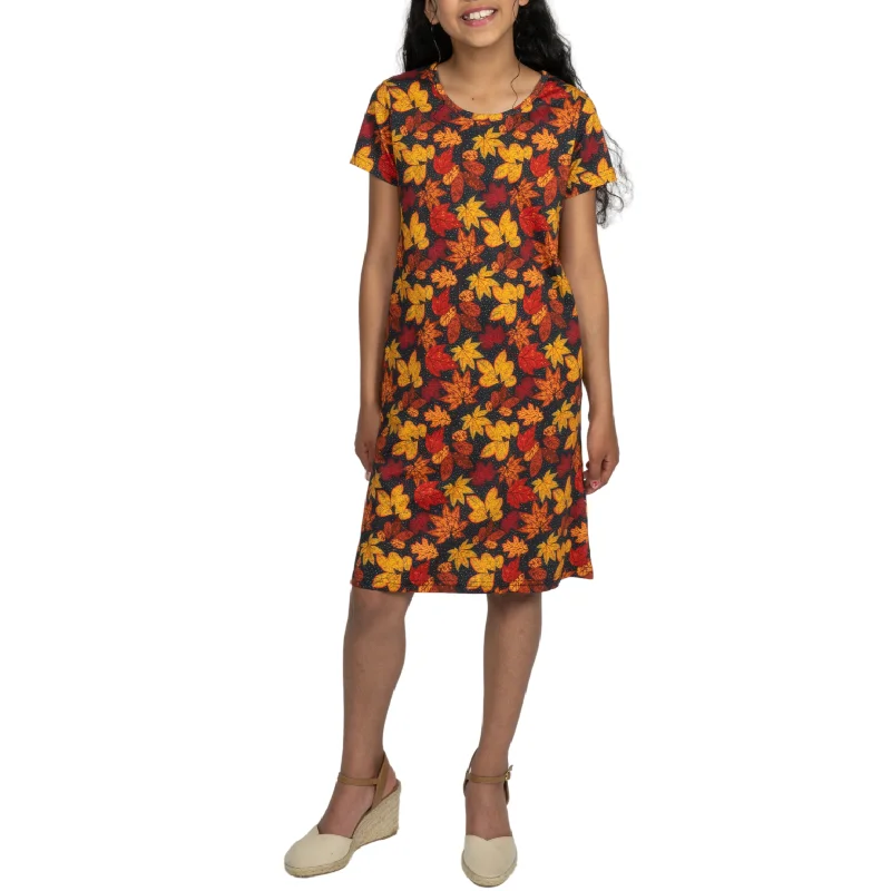 Autumn Leaves Kids A-Line Dress [FINAL SALE]