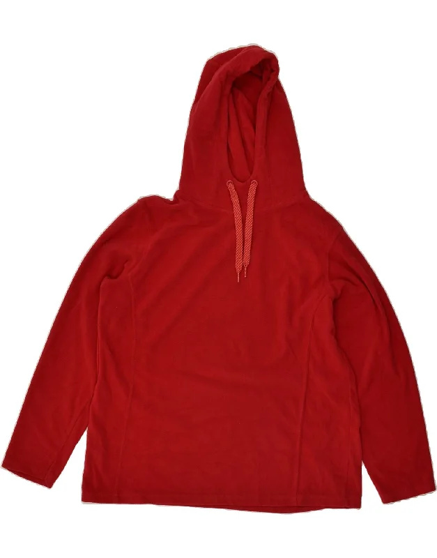 MOUNTAIN WAREHOUSE Womens Fleece Hoodie Jumper UK 18 XL  Red Polyester