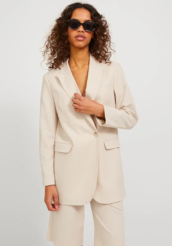 JJXX Mary Linen Blazer, Beige