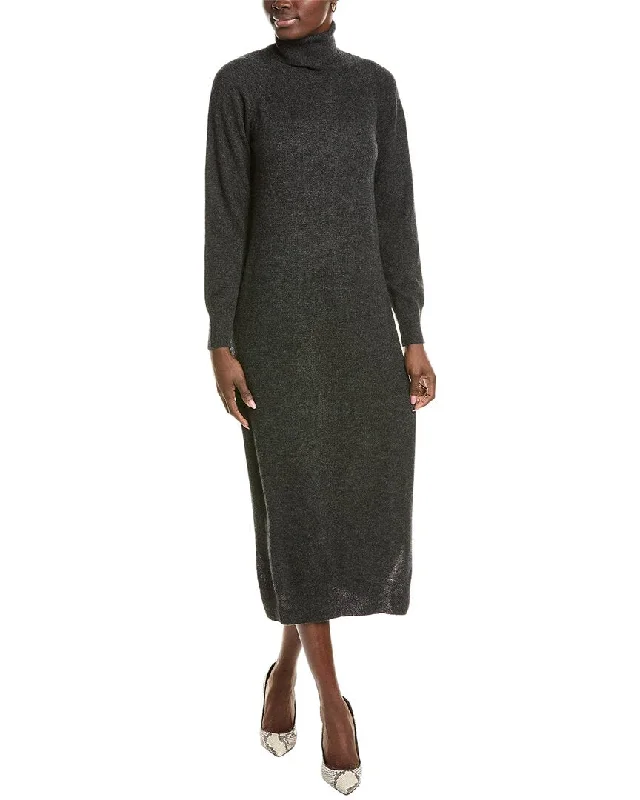 Brodie Cashmere Wool & Cashmere-Blend Luxe Roll Neck Dress