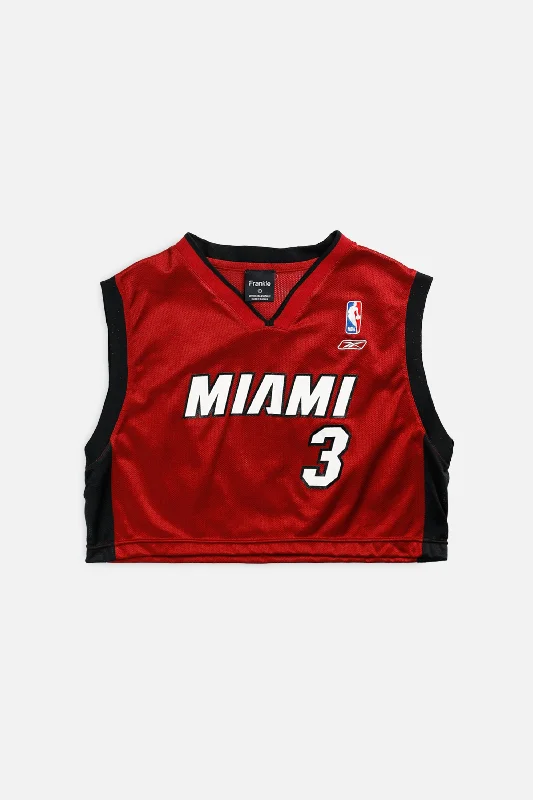 Rework Miami Heat NBA Crop Jersey - S