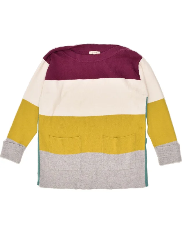 WHITE STUFF Womens Boat Neck Jumper Sweater UK 10 Small  Multicoloured