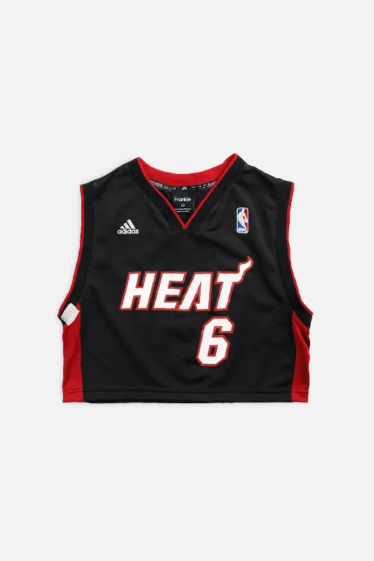 Rework Miami Heat NBA Crop Jersey - XS