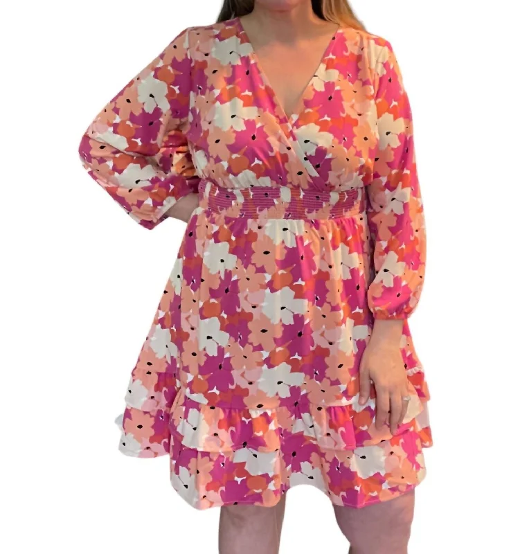 Carolyn Floral Dress In Pink