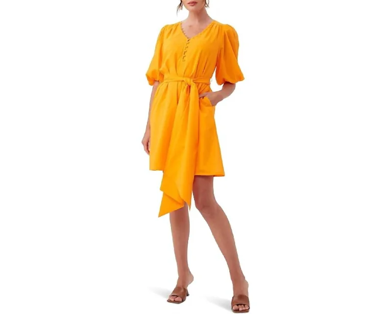 Malina Dress In Florida Orange