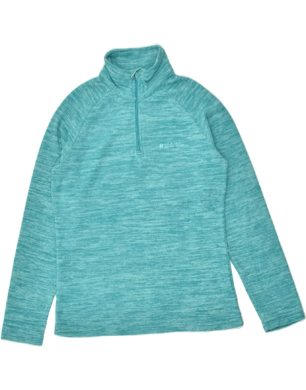 MOUNTAIN WAREHOUSE Womens Zip Neck Fleece Jumper UK 10 Small Blue