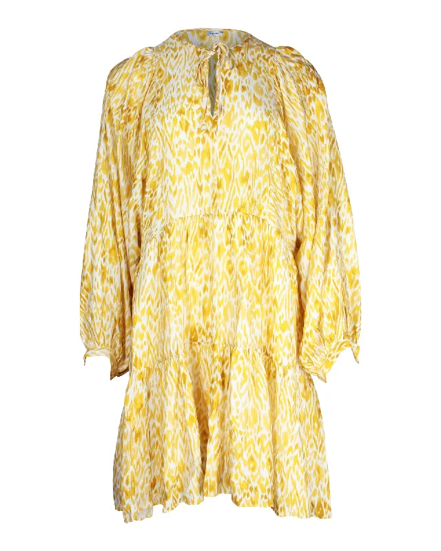 Anine Bing Marigold Leo Madison Dress in Yellow Viscose