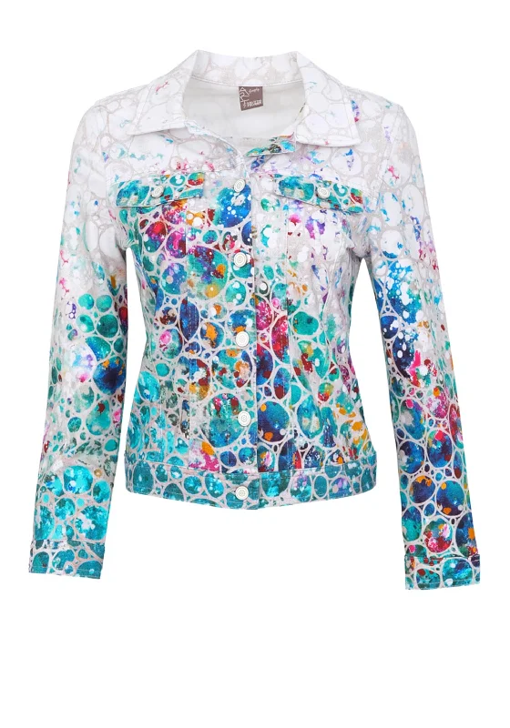 Dolcezza Printed Jersey Short Jacket, Multi