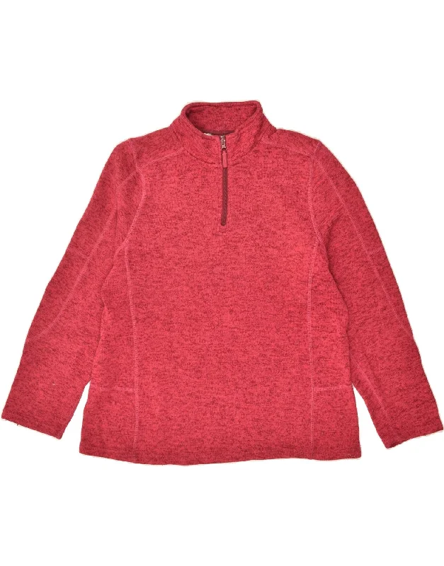 MOUNTAIN WAREHOUSE Womens Zip Neck Jumper Sweater UK 18 XL Red